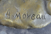 Tambourine Dancer Girl Bronze Sculpture on Marble Base