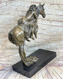 Young Woman on Horseback - Surreal Abstract Bronze Sculpture