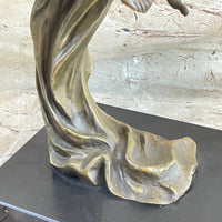 Young Woman on Horseback - Surreal Abstract Bronze Sculpture