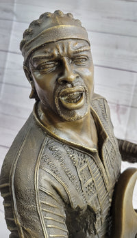 Jimi Hendrix Bronze Sculpture 18" x 17"
