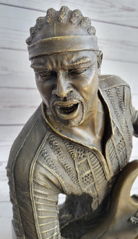 Jimi Hendrix Bronze Sculpture 18" x 17"