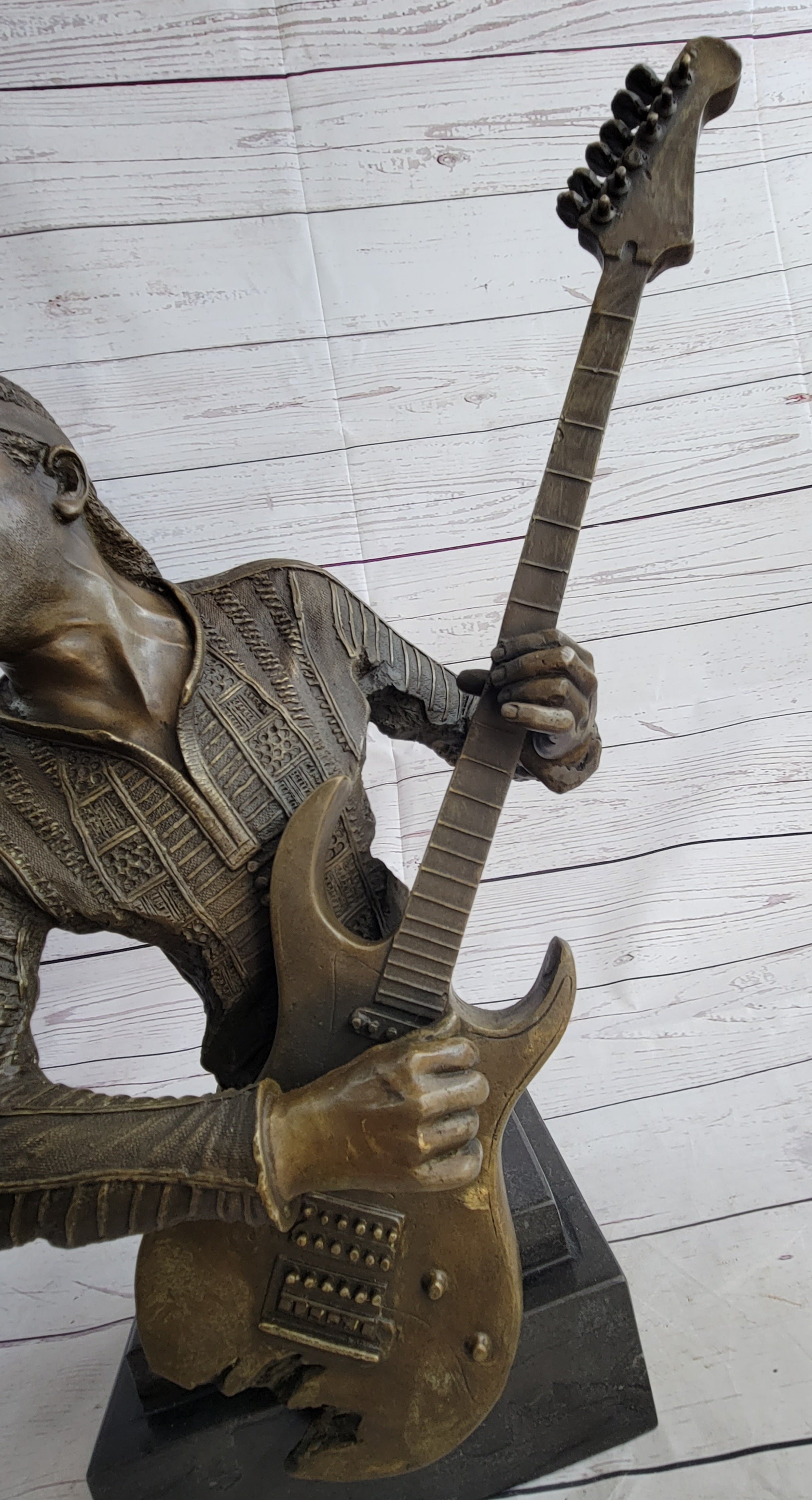 Jimi Hendrix Bronze Sculpture 18" x 17"