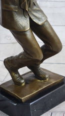 African American Jazz Trumpet Player Bronze Sculpture