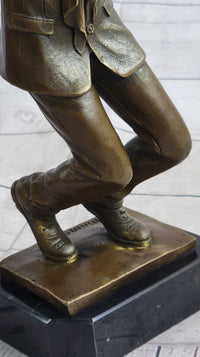 African American Jazz Trumpet Player Bronze Sculpture