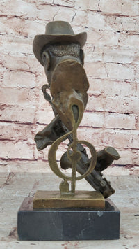 Signed Saxophone Player Salutes Jazz & Rhythm Bronze Sculpture