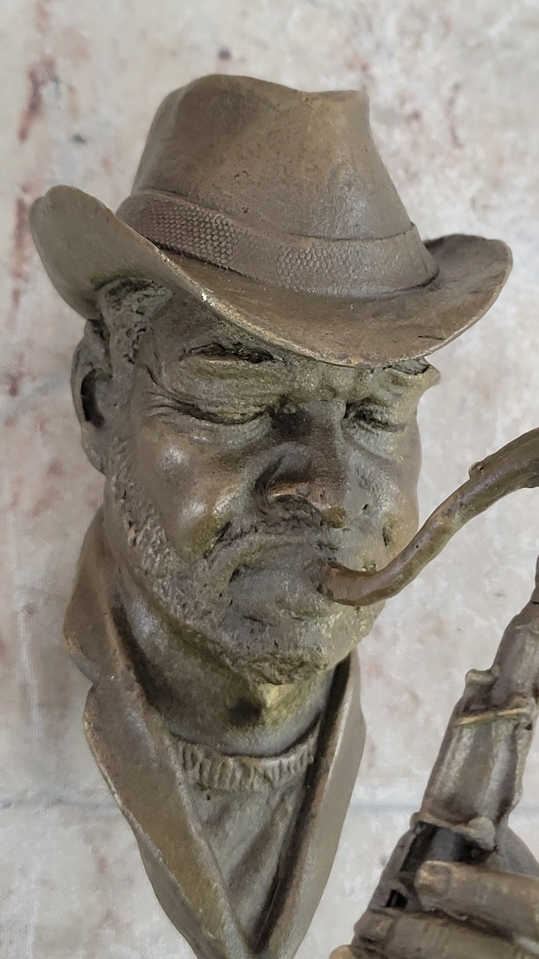 Signed Saxophone Player Salutes Jazz & Rhythm Bronze Sculpture