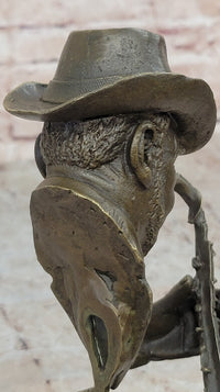 Signed Saxophone Player Salutes Jazz & Rhythm Bronze Sculpture
