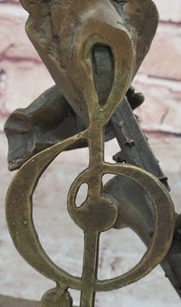 Signed Saxophone Player Salutes Jazz & Rhythm Bronze Sculpture