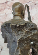 Black African American Saxophone Player Jazz Musician Bronze Marble