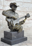 Country Western Musician Guitar Player Jazz Bronze Figurine