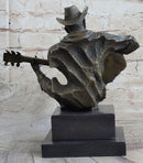 Country Western Musician Guitar Player Jazz Bronze Figurine