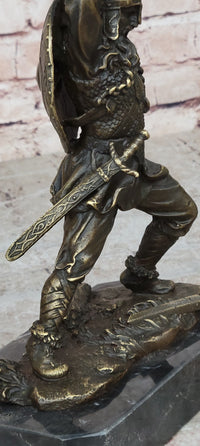Nordic Viking Norse Warrior w/ Battle Axe Bronze 10" x 7"