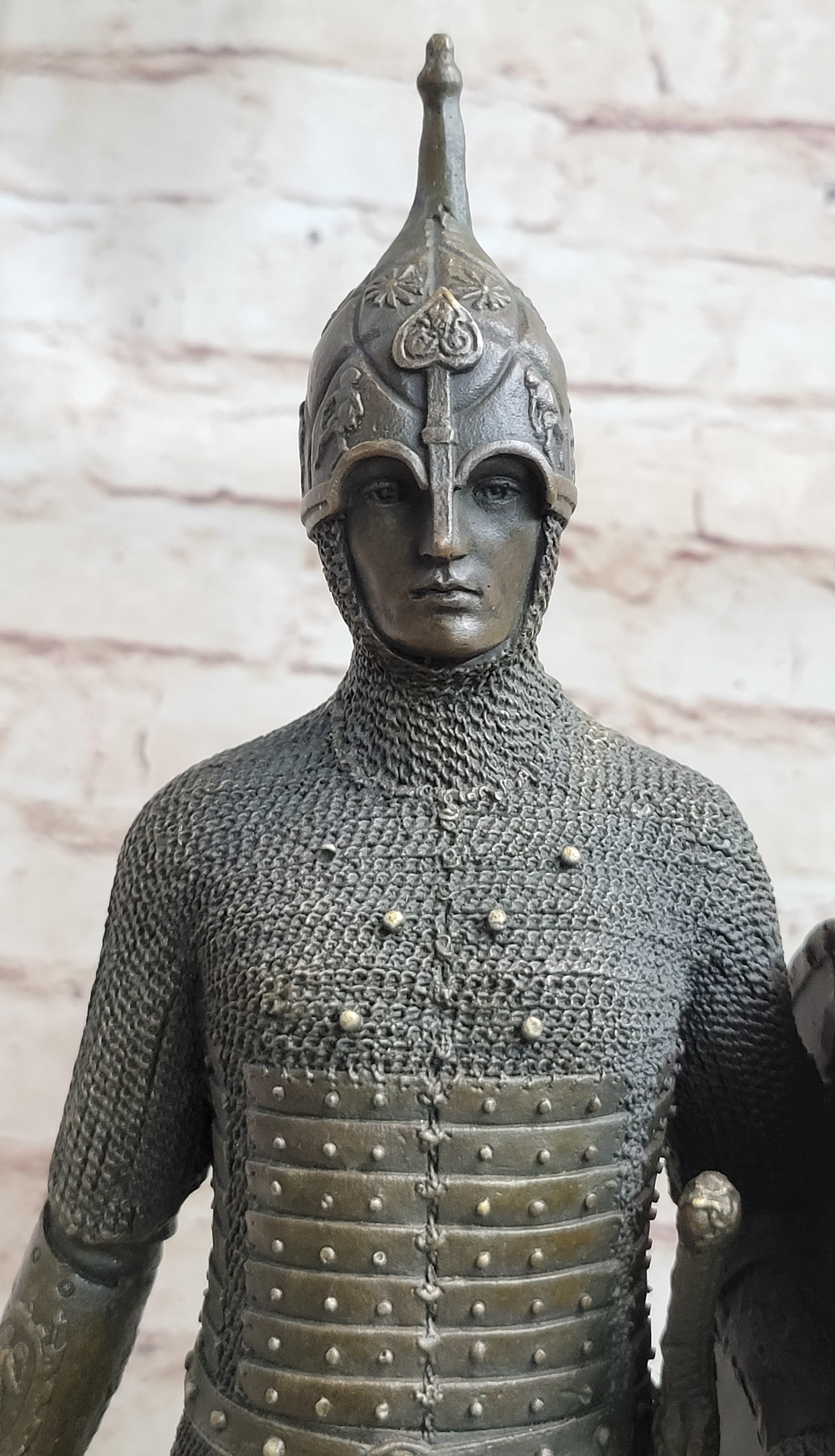 Bronze Large Medieval Knight Warrior Sculpture