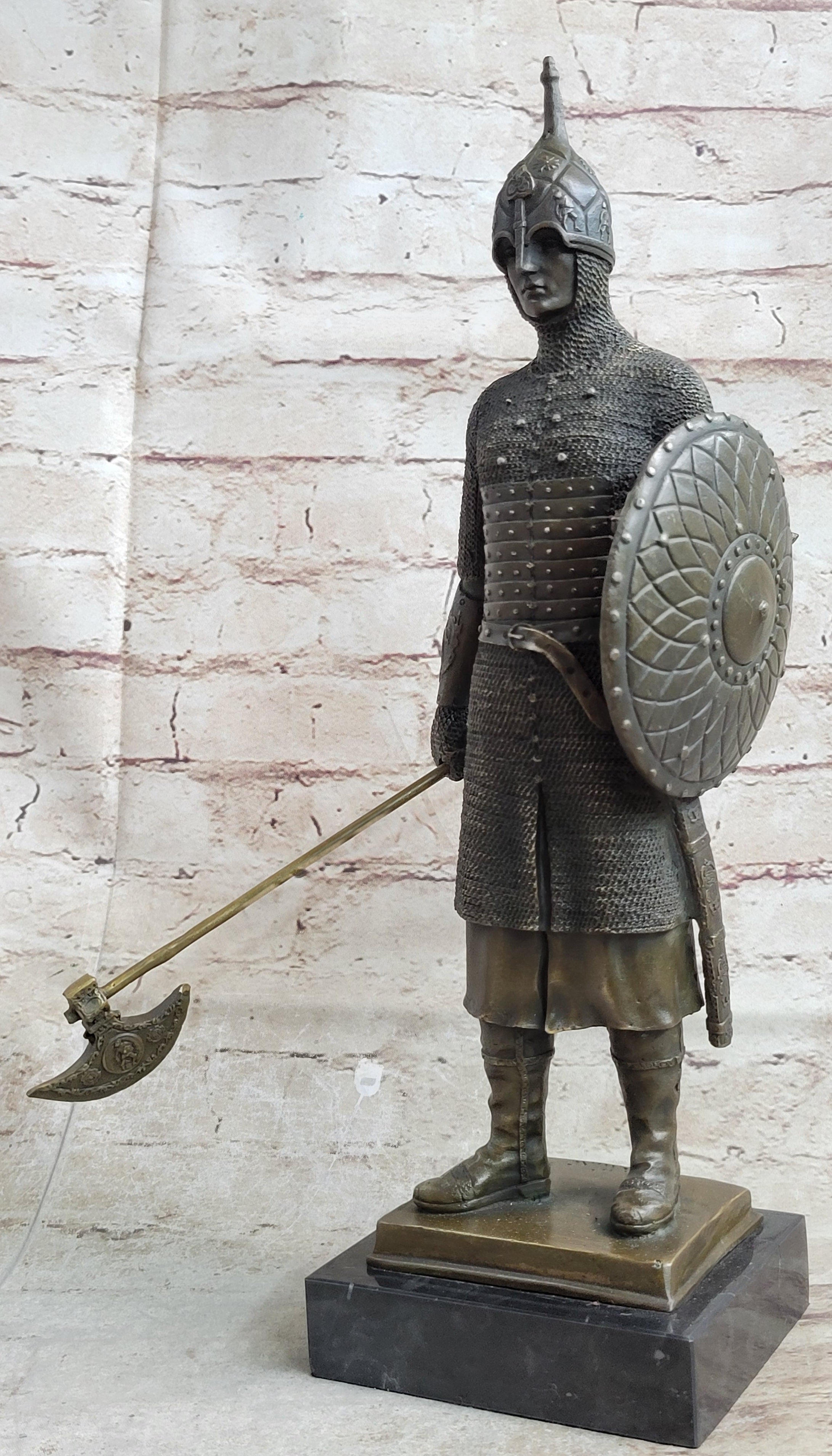 Bronze Large Medieval Knight Warrior Sculpture