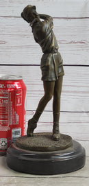 Hot Cast Bronze Female Golfer Golf Mom Trophy