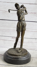 Hot Cast Bronze Female Golfer Golf Mom Trophy