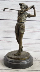 Hot Cast Bronze Female Golfer Golf Mom Trophy
