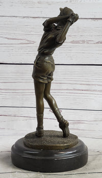 Hot Cast Bronze Female Golfer Golf Mom Trophy