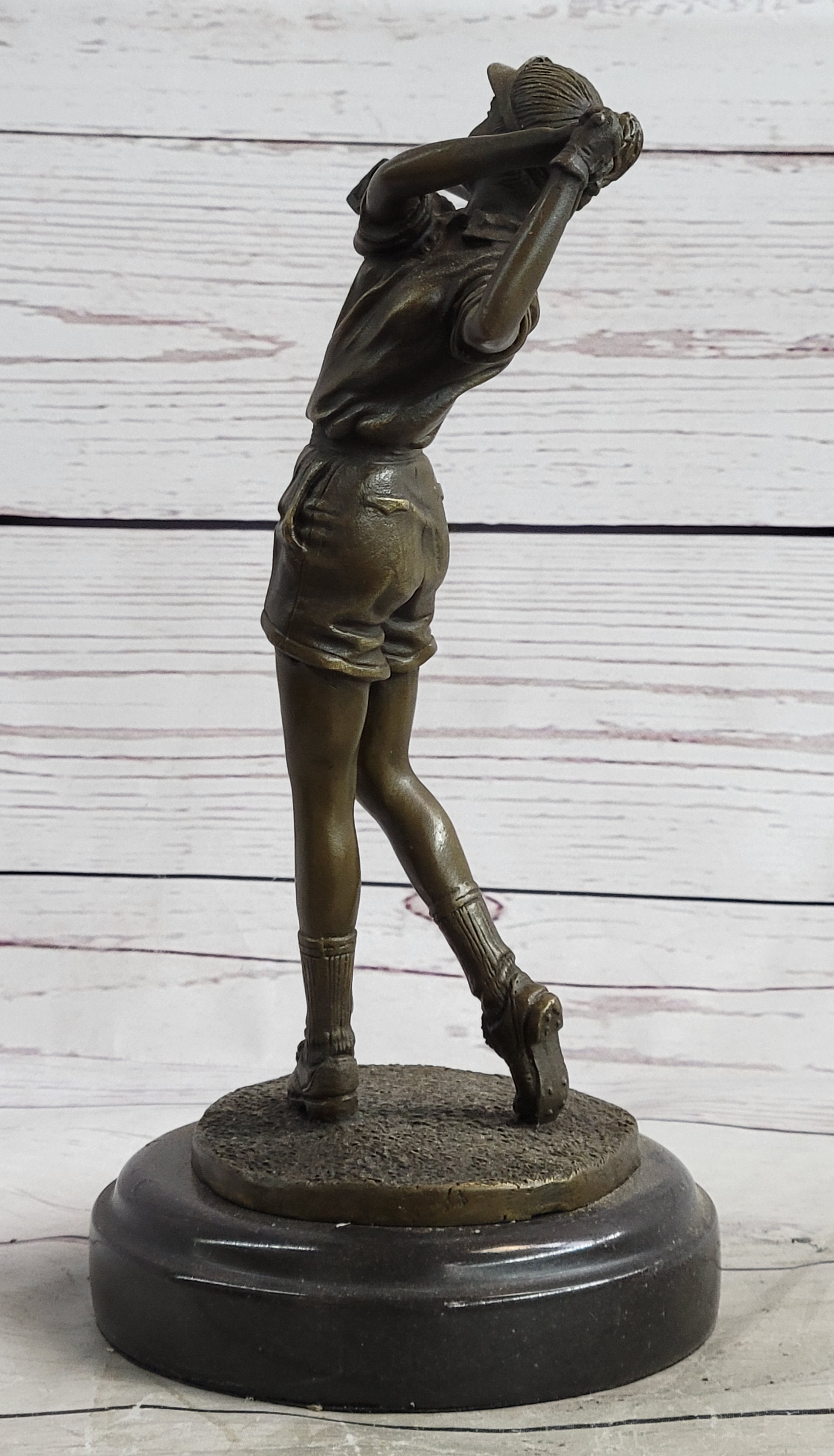Hot Cast Bronze Female Golfer Golf Mom Trophy