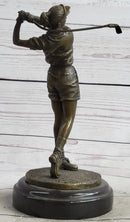Hot Cast Bronze Female Golfer Golf Mom Trophy