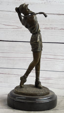Hot Cast Bronze Female Golfer Golf Mom Trophy