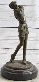 Hot Cast Bronze Female Golfer Golf Mom Trophy