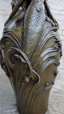 Mermaid Flower Vase Bronze Sculpture