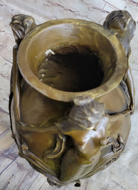 Mermaid Flower Vase Bronze Sculpture