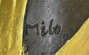 Nude Mermaid Figures on Vase Urn Sculpture Signed Milo