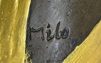 Nude Mermaid Figures on Vase Urn Sculpture Signed Milo