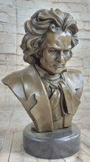 Ludwig van Beethoven Bronze Metal Bust Sculpture Art