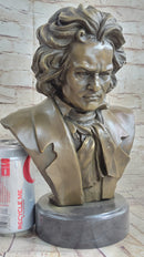 Ludwig van Beethoven Bronze Metal Bust Sculpture Art