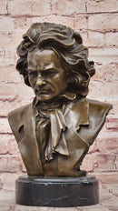 Ludwig van Beethoven Bronze Metal Bust Sculpture Art