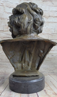 Ludwig van Beethoven Bronze Metal Bust Sculpture Art