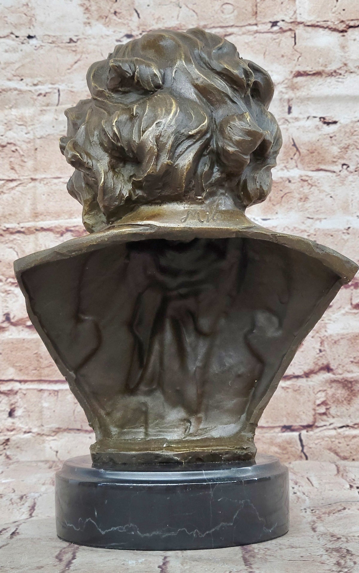 Ludwig van Beethoven Bronze Metal Bust Sculpture Art