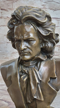 Ludwig van Beethoven Bronze Metal Bust Sculpture Art