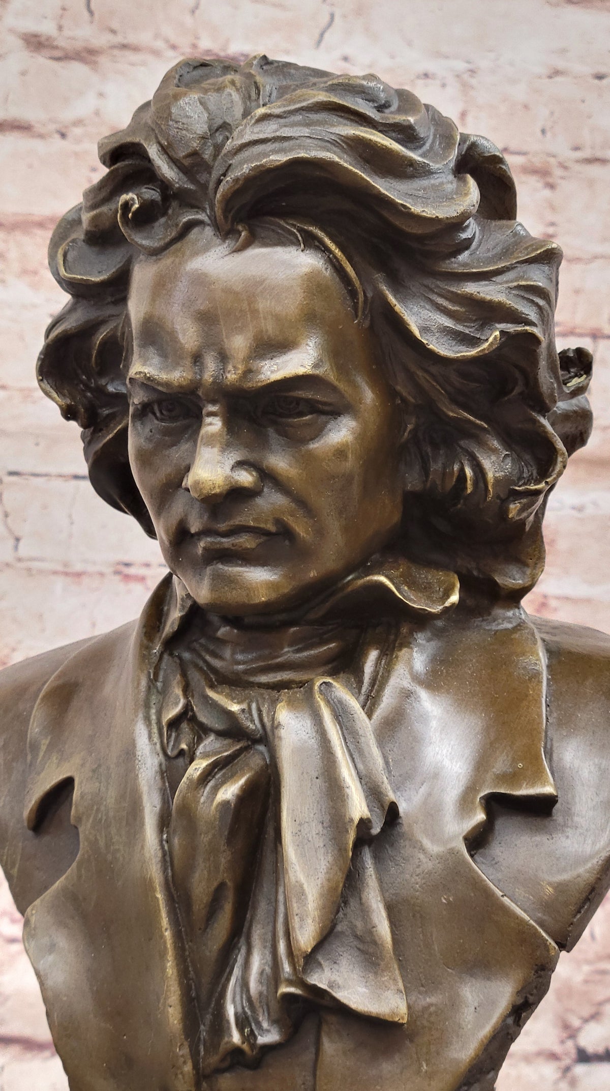 Ludwig van Beethoven Bronze Metal Bust Sculpture Art