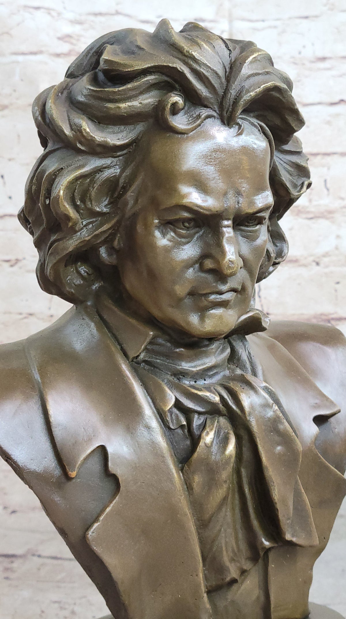 Ludwig van Beethoven Bronze Metal Bust Sculpture Art