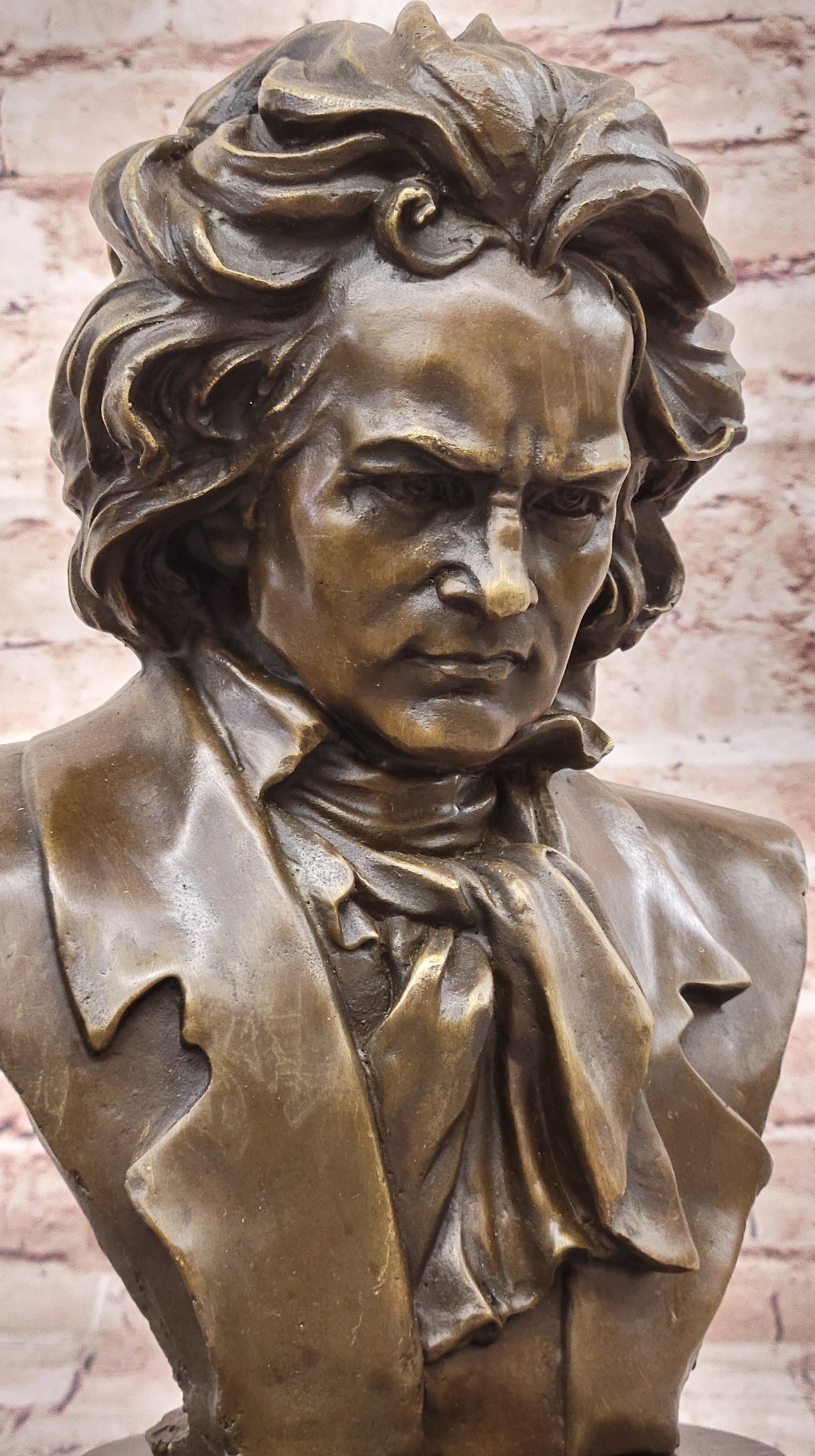Ludwig van Beethoven Bronze Metal Bust Sculpture Art