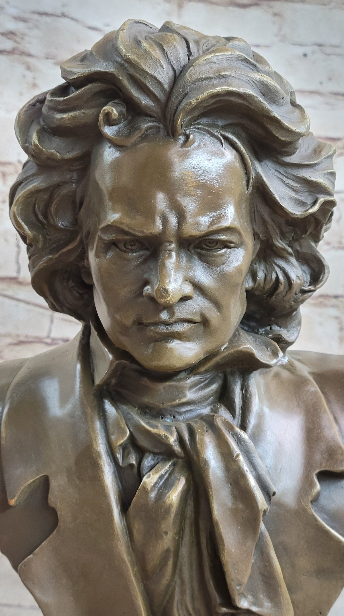 Ludwig van Beethoven Bronze Metal Bust Sculpture Art