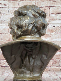 Ludwig van Beethoven Bronze Metal Bust Sculpture Art
