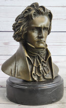 Ludwig van Beethoven Bronze Bust on Marble Base