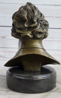 Ludwig van Beethoven Bronze Bust on Marble Base