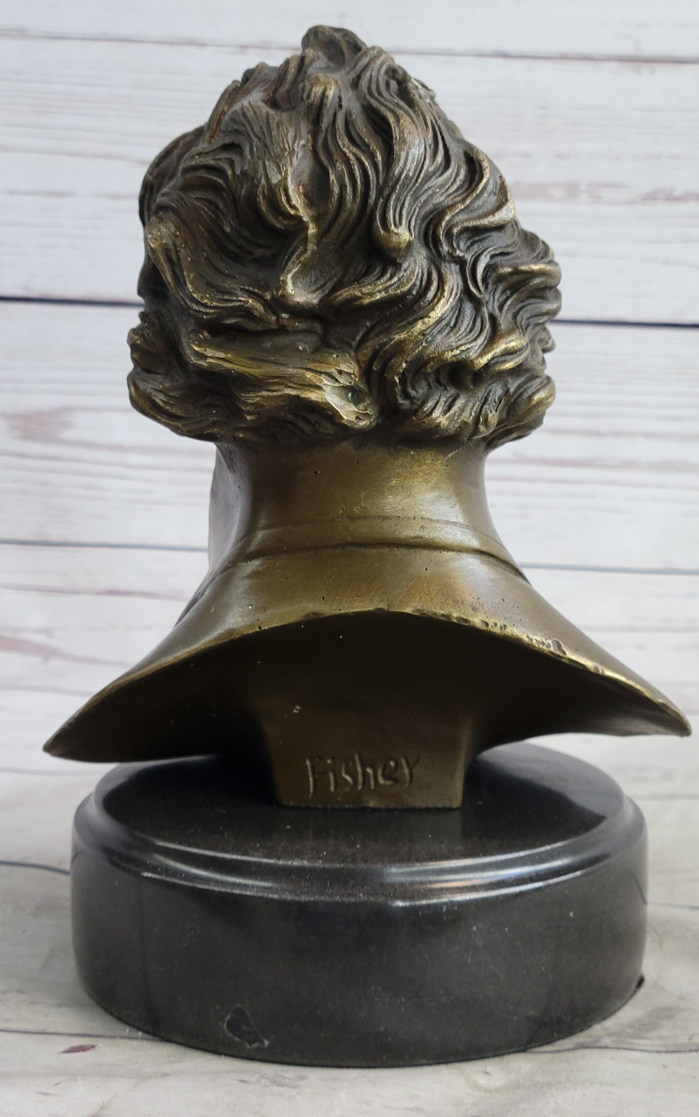Ludwig van Beethoven Bronze Bust on Marble Base