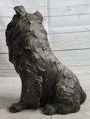 Hot Cast Bronze Shetland Sheep Dog Collie Figure Signed Art