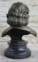 Frederic Chopin Bronze Bust Sculpture Statue Classical Composer Decor Original Art on Marble Base