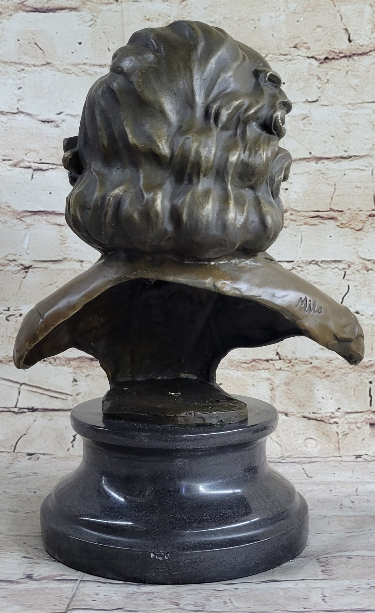 Frederic Chopin Bronze Bust Sculpture Statue Classical Composer Decor Original Art on Marble Base