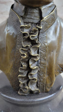 Bronze Sculpture Mozart Head Bust Art Deco Marble Base SALE