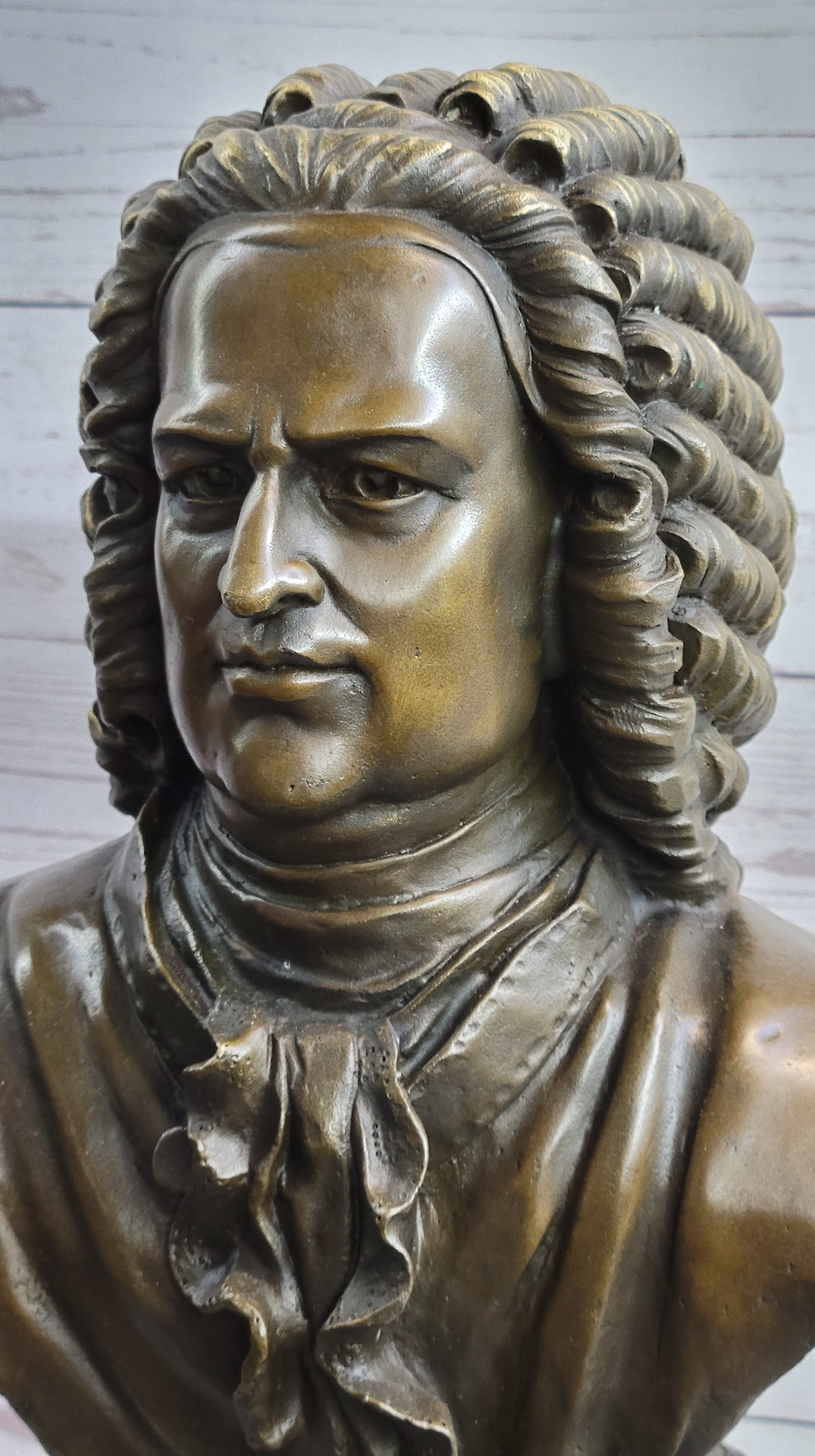 Johann Sebastian Bach Bronze Bust on Marble Base