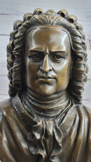Johann Sebastian Bach Bronze Bust on Marble Base